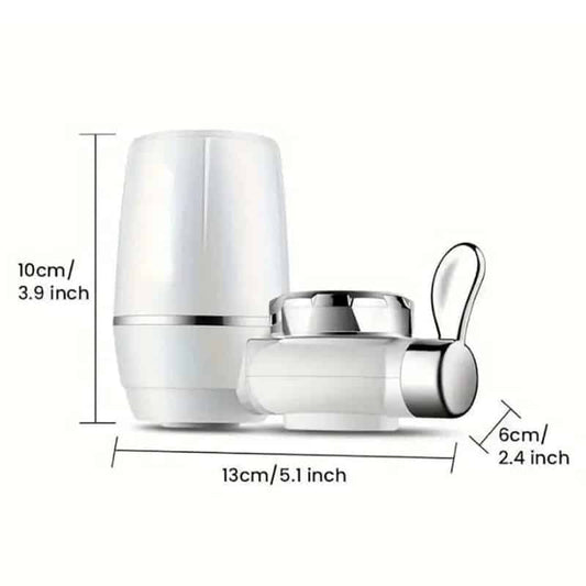 Schema dimensiunilor filtrului AQUAROO pentru robinet cu două moduri de utilizare