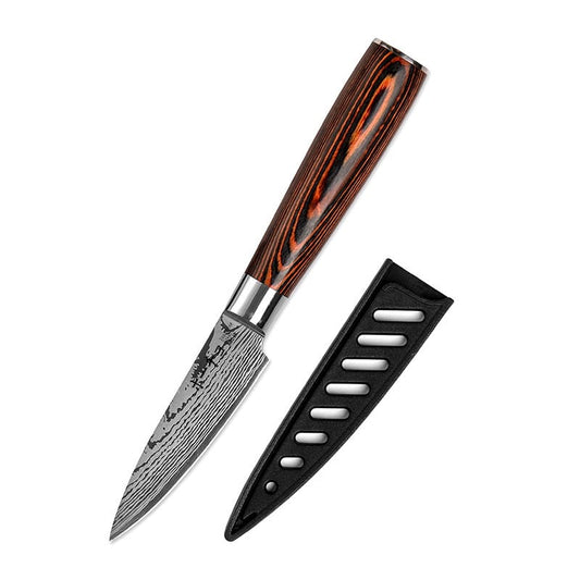 Cuțit profesional JP KAISAKI, oțel carbonificat japonez HRC 60 călire laser, mâner Deluxe Pakka