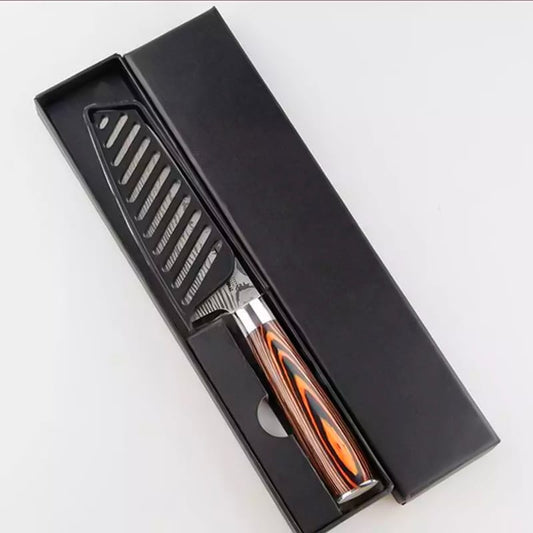 Cuțit profesional JP KAWAMUKI, oțel carbonificat japonez HRC 60 călire laser, mâner Deluxe Pakka – imagine produs 2