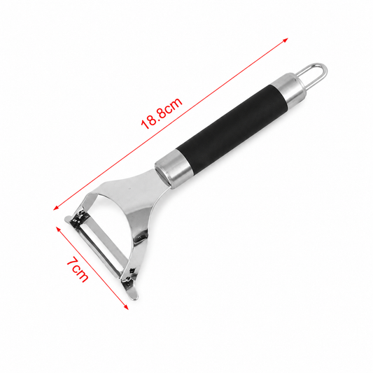 Decojitor lat tip Y pentru fructe și legume, din inox, 18,8 cm, cu mâner soft-touch, SELECT