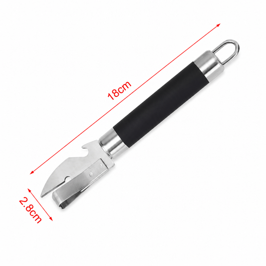 Deschizător de conserve, din inox, cu mâner soft-touch, 18 cm, SELECT