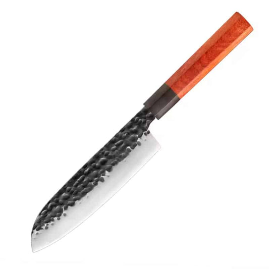 Cuțit profesional HOCHO Santoku seria JP, oțel japonez HRC 60 călire manuală, mâner Deluxe Pakka