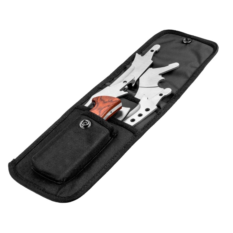 Cuțit cu lame detașabile de camping, multifuncțional 4 in 1, husa nylon image 1