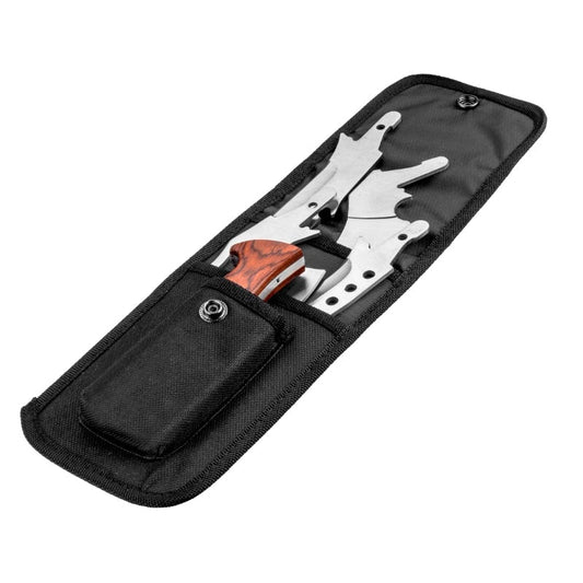 Cuțit cu lame detașabile de camping, multifuncțional 4 in 1, husa nylon image 1