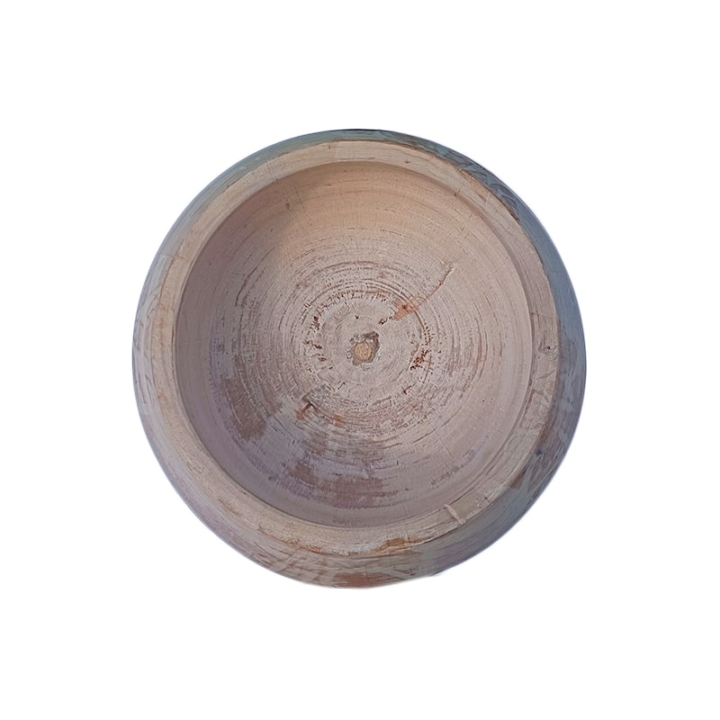 Bol artizanal, din lemn de fag, natur, 12 cm image 1