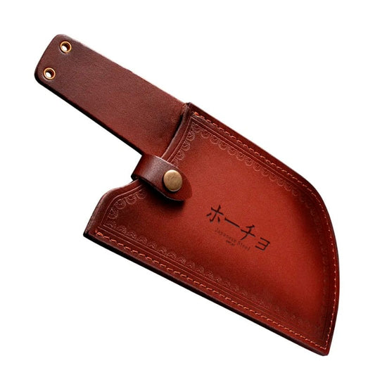 Husa cutit cu prinderea de centura HOCHO din piele vegana EXTRA PRO, pentru cutitul Serbian, 23cm x 12cm, Maro image 0