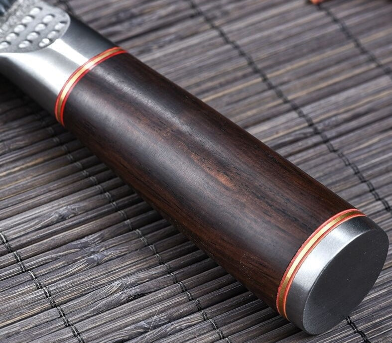 Cuțit profesional HOCHO Bunka seria Brutus, oțel japonez HRC 60 călire manuală, mâner Deluxe Pakka – imagine produs 6