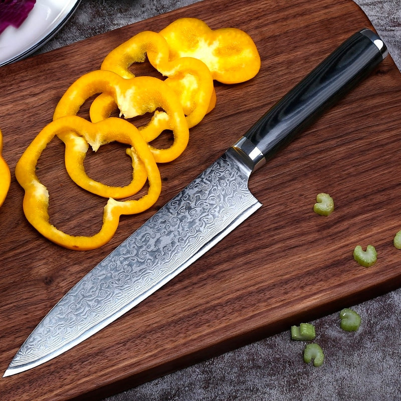 Cuțit profesional HOCHO Chef, Damascus HRC 60, mâner G10 – imagine produs 3