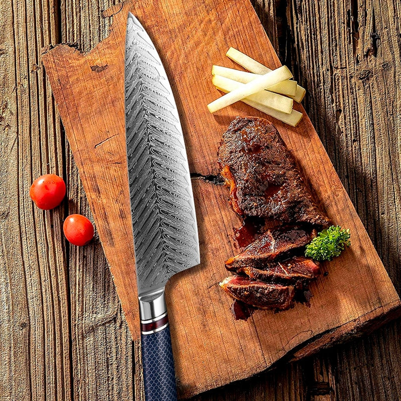 Cuțit profesional HOCHO Chef, Damascus L67 HRC 60, mâner VG10 – imagine produs 8