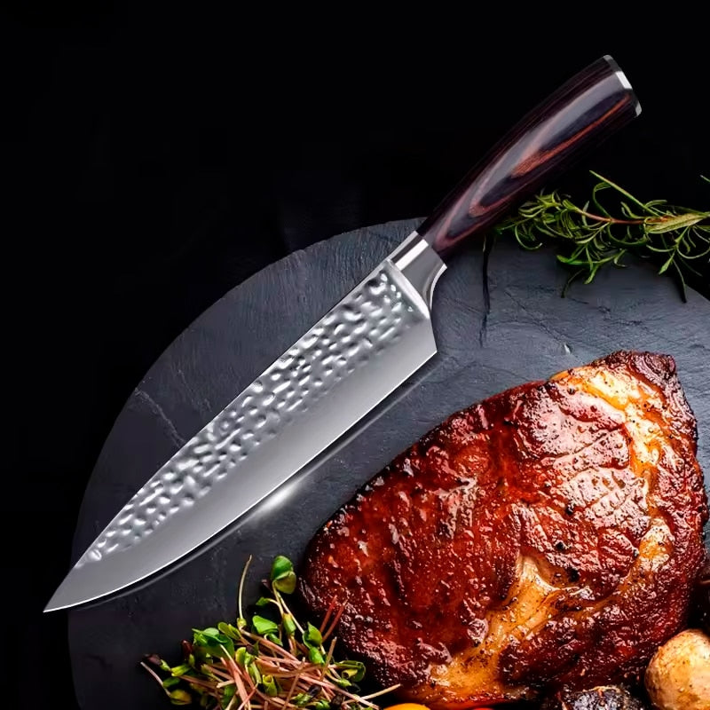 Cuțit profesional HOCHO Chef, oțel japonez HRC 60 călire manuală, mâner Deluxe Pakka – imagine produs 2