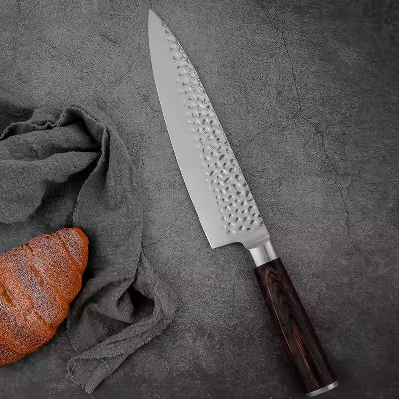 Cuțit profesional HOCHO Chef, oțel japonez HRC 60 călire manuală, mâner Deluxe Pakka – imagine produs 4