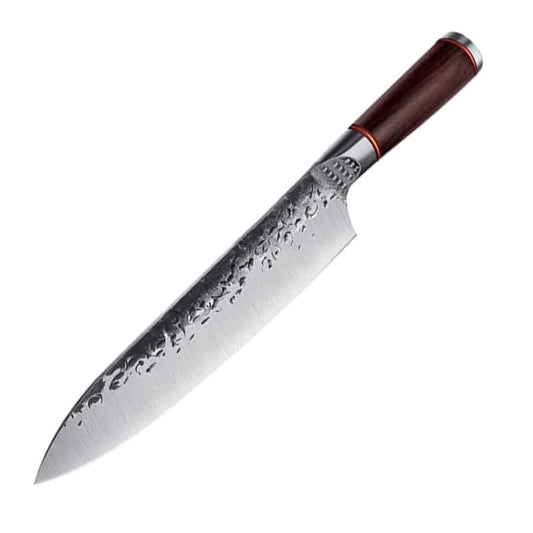 Cuțit profesional Chef cu husă, seria Brutus, HOCHO, oțel japonez HRC 60 călire manuală, mâner Deluxe Pakka – imagine produs 