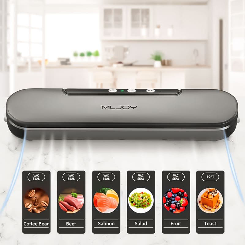 Aparat de vidat si sigilat, MCJOY Ultraslim V69, 90 W, 10 pungi si cutter image 6