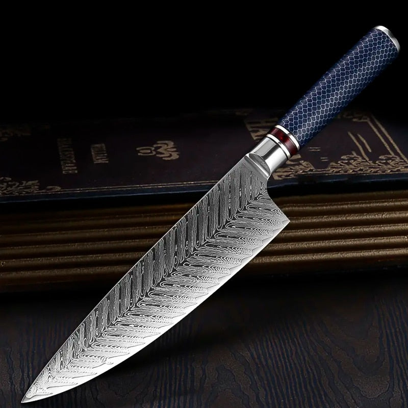 Cuțit profesional HOCHO Chef, Damascus L67 HRC 60, mâner VG10 – imagine produs 3