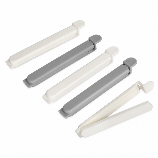 Cleme pentru sigilarea pungilor, din eco plastic, 11 x 1,4 cm, set 5 piese, EASY