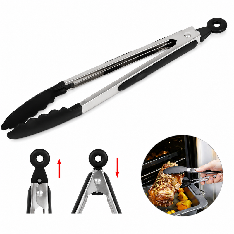 Clește de bucătărie, din inox și elemente din eco plastic, 22,8 cm, seria DAILY