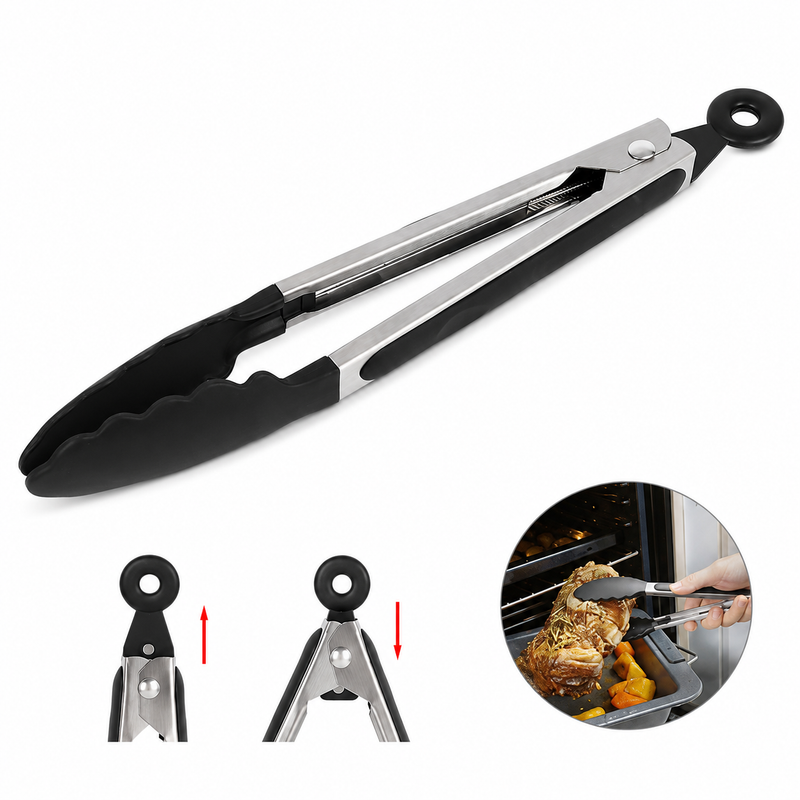 Clește de bucătărie, din inox și elemente din eco plastic, 30 cm, seria DAILY