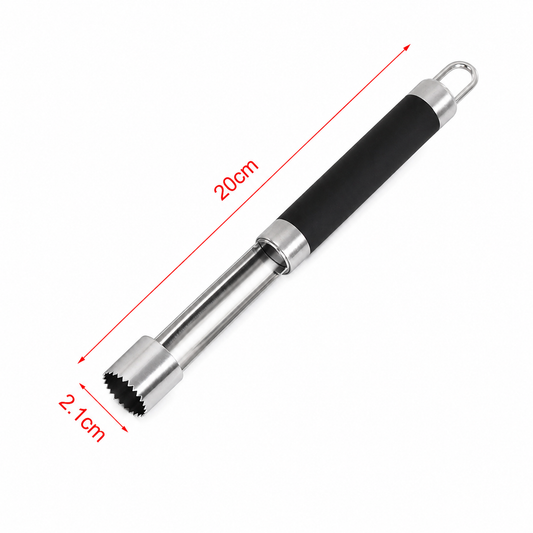 Curățător pentru cotorul merelor, 20 cm, din inox, cu mâner soft-touch,  SELECT