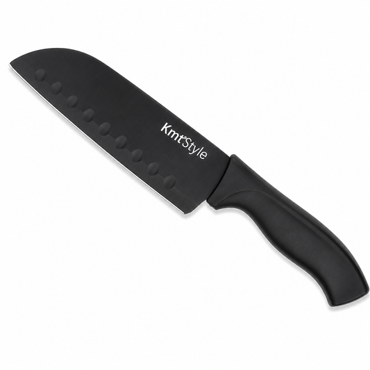 Cuțit Santoku, 30cm cu lamă din inox cu finisaj negru, ERGO