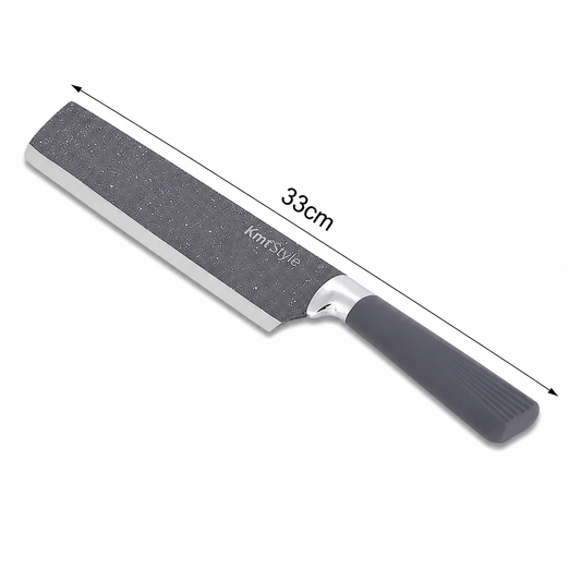 Cuțit Nakiri, 33cm cu lamă din inox cu finisaj granit, TERRA