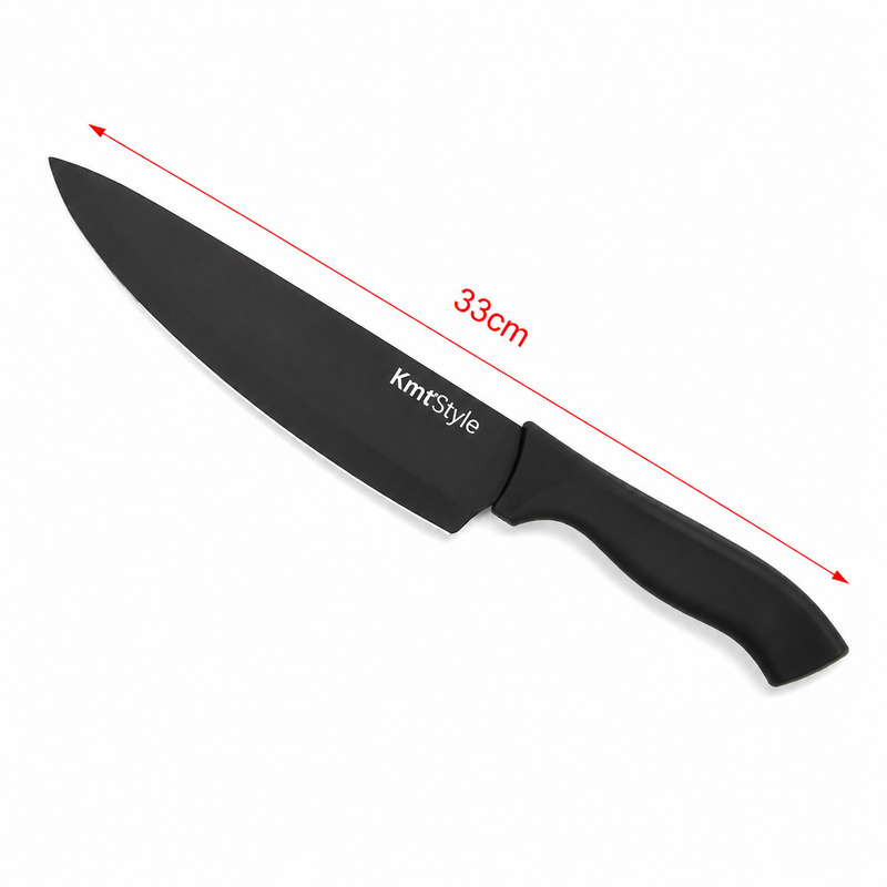 Cuțit bucătar Chef, 33cm cu lamă din inox cu finisaj negru și mâner ergonomic, ERGO