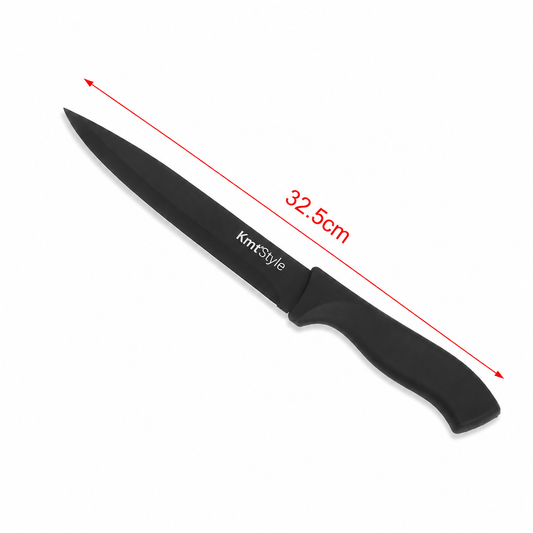 Cuțit pentru friptură și feliere, 32,5cm, cu lamă antiaderentă din inox cu finisaj granit ERGO