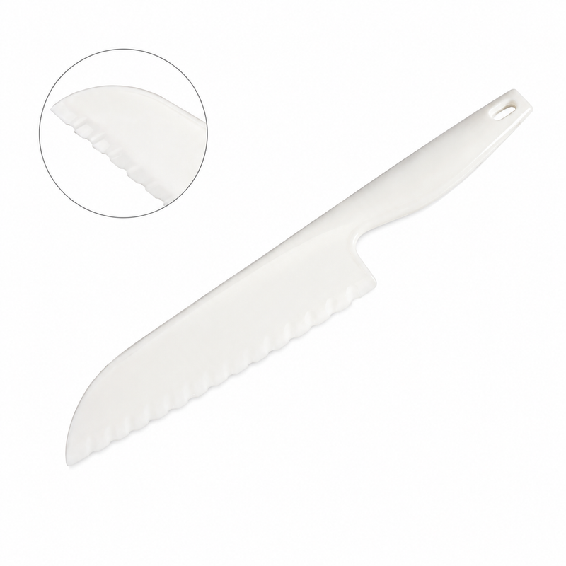 Cuțit pentru tort și prăjituri, 4 x 30 cm, din eco plastic, seria BASIC
