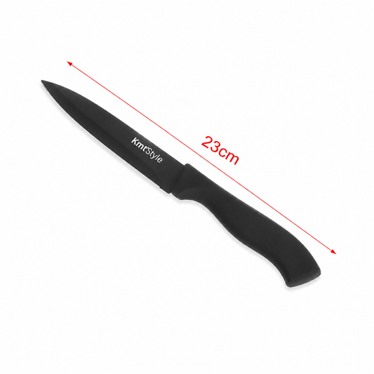 Cuțit universal, 23cm cu lamă antiaderentă din inox cu finisaj negru, ERGO