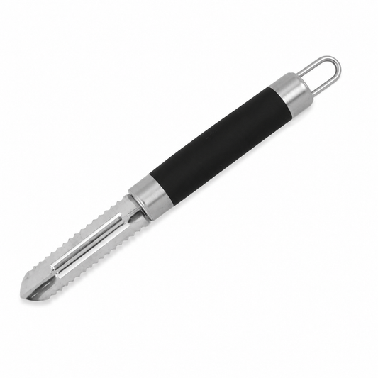 Decojitor zimțat pentru fructe și legume, 2,1 x 20cm, din inox, cu mâner soft-touch,SELECT