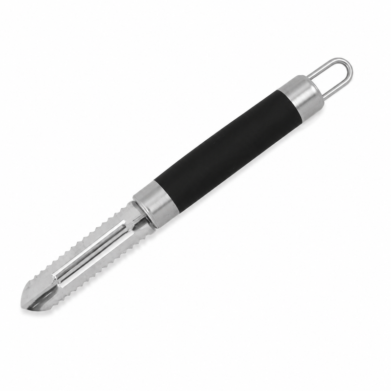 Decojitor zimțat pentru fructe și legume, 2,1 x 20cm, din inox, cu mâner soft-touch,SELECT