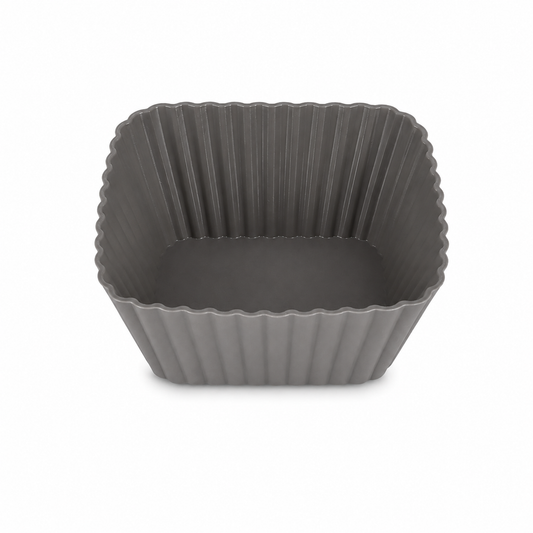Forme pătrate pentru brioșe, din silicon, set 6 piese, 5x2,4 cm, seria FLEXI