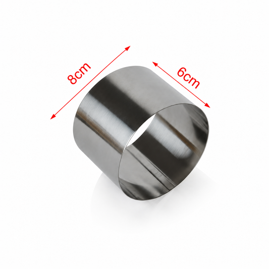 Formă rotundă pentru patiserie, din inox, 6 x 8 cm, seria CLASSIC