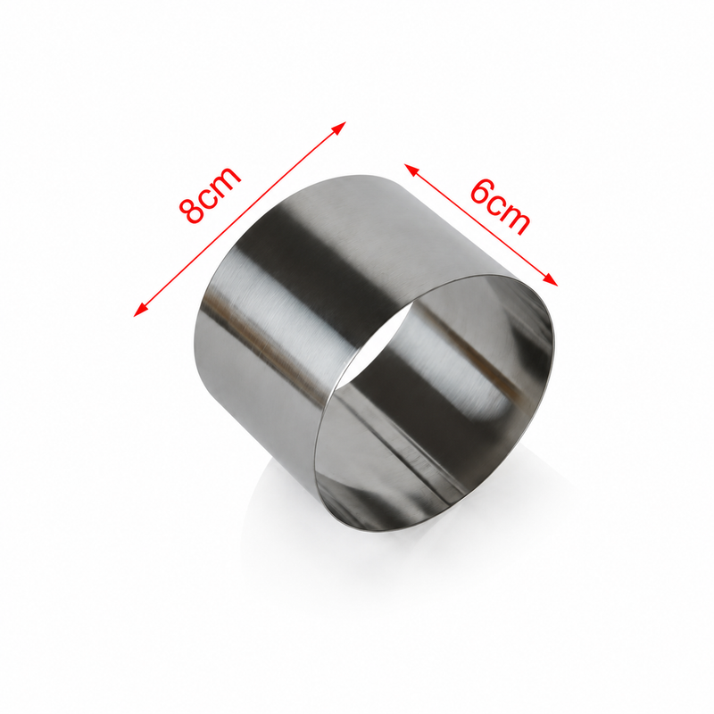 Formă rotundă pentru patiserie, din inox, 6 x 8 cm, seria CLASSIC