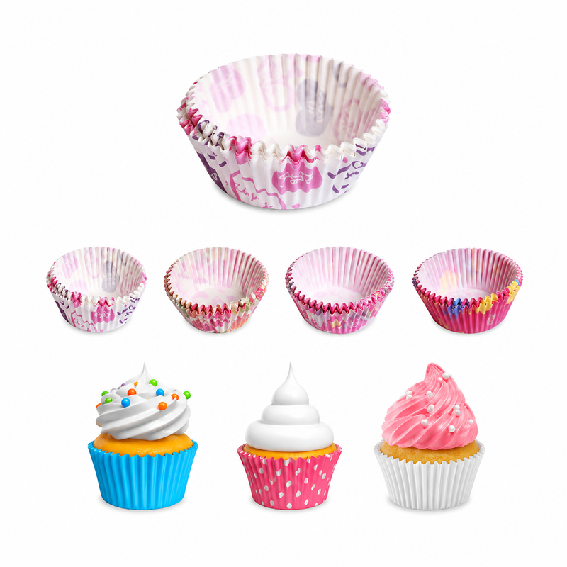 Forme rotunde pentru brioșe, din hârtie pentru copt, Ø11 cm, set 50 piese, seria PARTY, 5403550