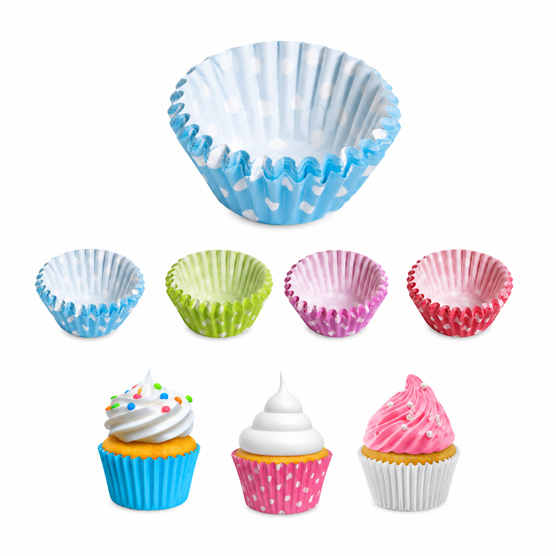 Forme rotunde pentru brioșe, din hârtie pentru copt, Ø7,5 cm, set 80 piese, 5403544