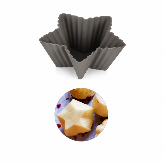 Formă model stea, din silicon, 6 cavități, 7x3 cm, seria FLEXI