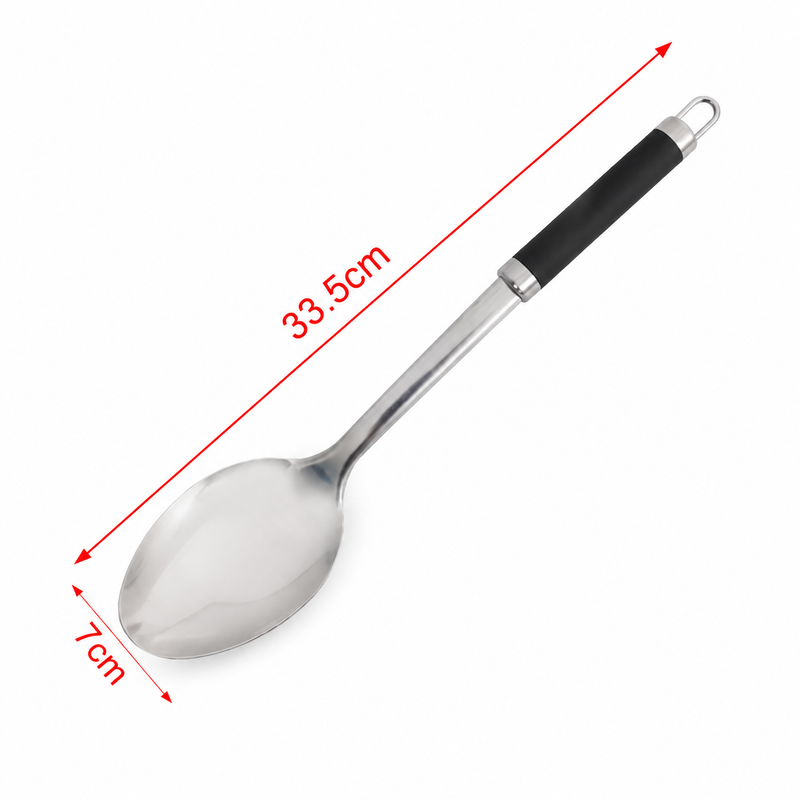 Lingură pentru servire, din inox, cu mâner soft-touch, 7 x 33,5 cm, SELECT