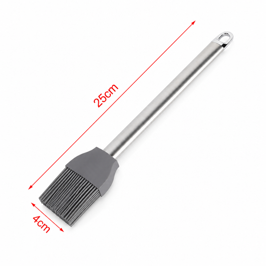 Pensulă pentru ungere și marinare, din silicon, cu mâner din inox, 4 x 25 cm, FLEXI