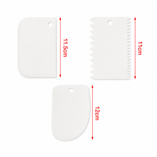 Set raclete pentru patiserie, din eco plastic, 3 piese, seria BASIC