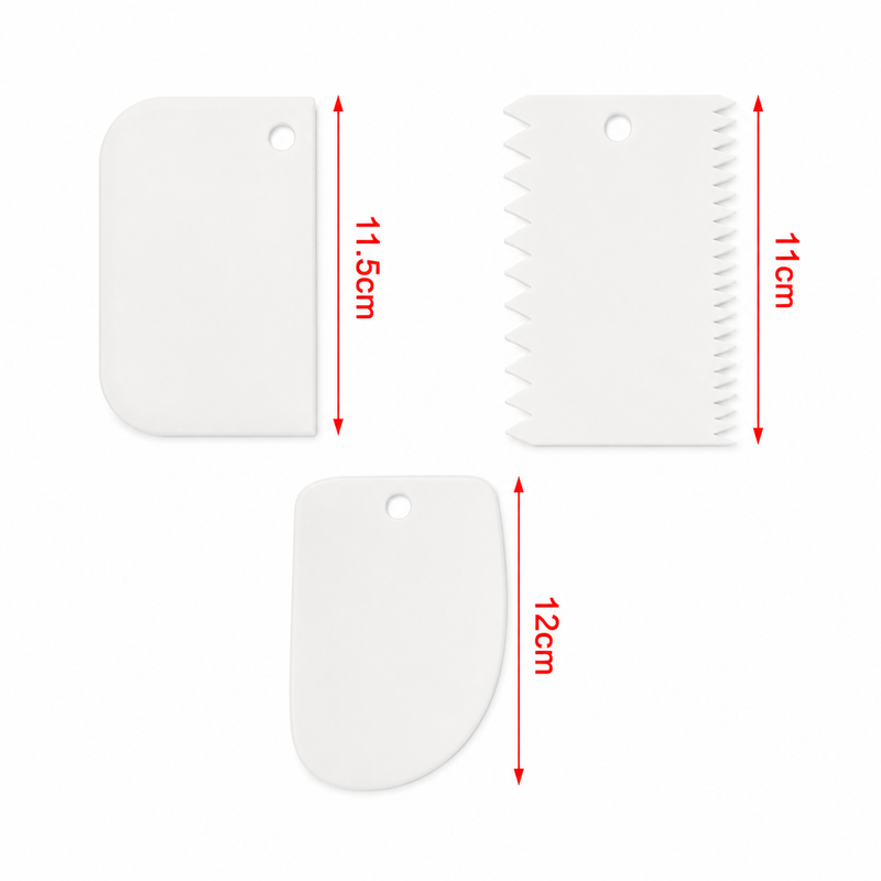 Set raclete pentru patiserie, din eco plastic, 3 piese, seria BASIC