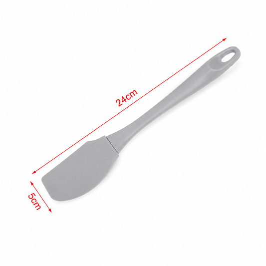 Spatulă curbată pentru patiserie, din silicon, cu mâner din eco plastic, 5 x 24cm, FLEXI