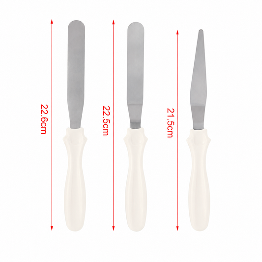 Set spatule pentru patiserie, 3 piese din inox, maner ergonomic, seria CORE