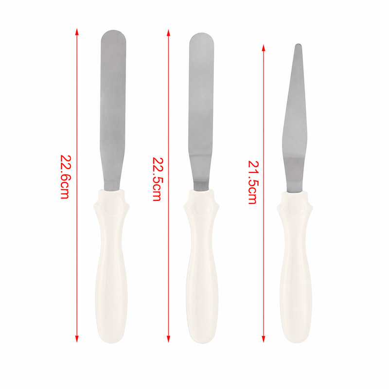 Set spatule pentru patiserie, 3 piese din inox, maner ergonomic, seria CORE