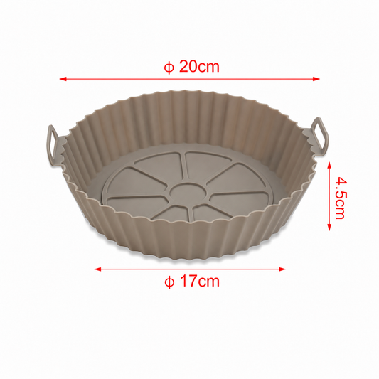 Tavă rotundă pentru Air Fryer, din silicon, Ø17-20 x 4,5 cm, seria FLEXI