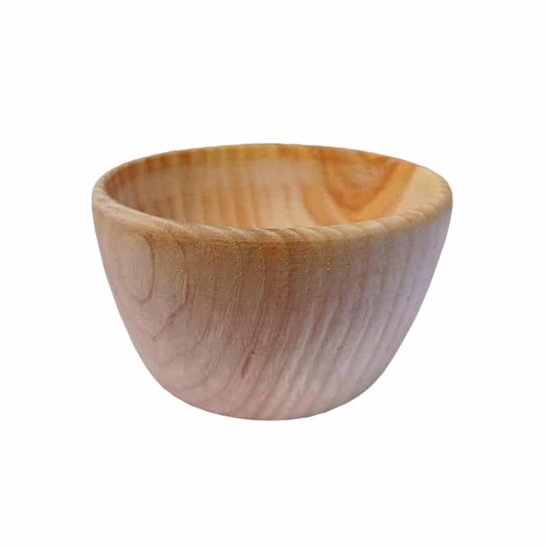 Bol artizanal, din lemn de fag, natur, 10 cm image 0