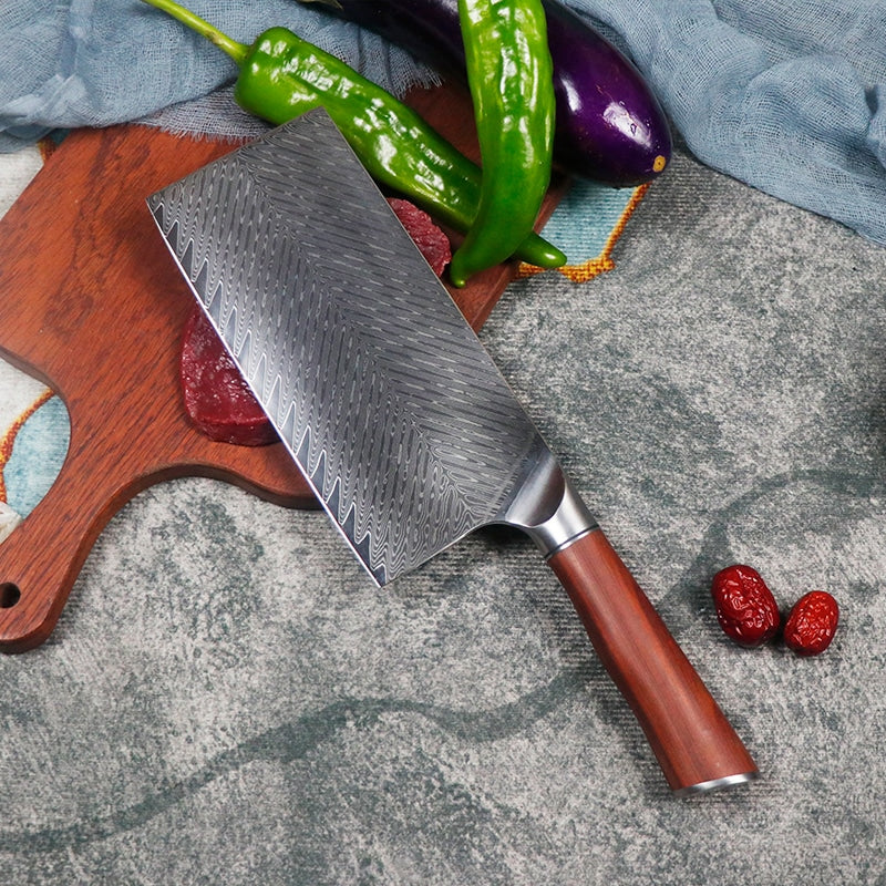 Cuțit profesional HOCHO Satâr EXTRA, Damascus L67 HRC 60, mâner Deluxe Pakka – imagine produs 2