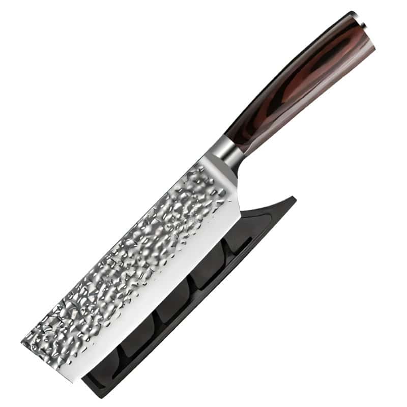 Cuțit profesional HOCHO Nakiri, oțel japonez HRC 60 călire manuală, mâner Deluxe Pakka
