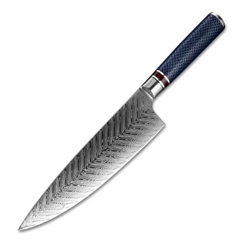 Cuțit profesional HOCHO Chef, Damascus L67 HRC 60, mâner VG10