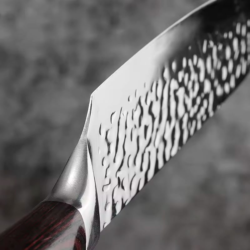 Cuțit profesional HOCHO Chef, oțel japonez HRC 60 călire manuală, mâner Deluxe Pakka – imagine produs 5