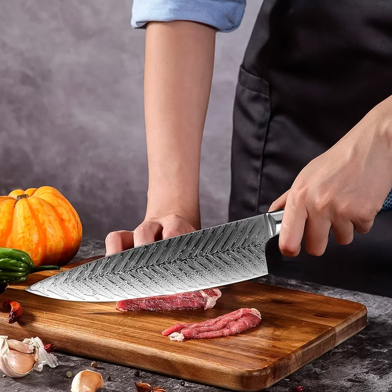 Cuțit profesional HOCHO Chef, Damascus L67 HRC 60, mâner VG10 – imagine produs 5